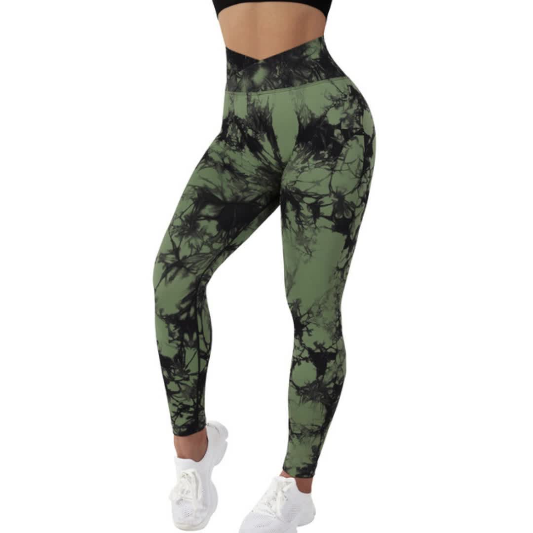 High Waist Tie Dye Yoga Pants For Women Seamless Push Up Tie Dye Gym  Leggings For Fitness, Workout, And Gym Style 231018 From Lu04, $8.9